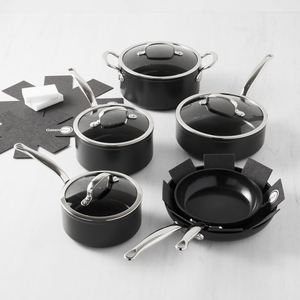 GreenPan™ Premiere Hard Anodised Ceramic NonStick 10Piece Cookware Set Williams Sonoma Australia